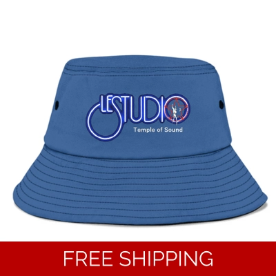 Bucket Fisherman Hat AA Le Studio W&B Logo TOS Red Star Man